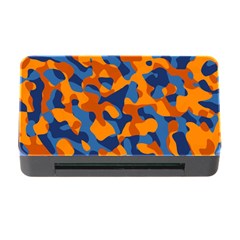 Blue And Orange Camouflage Pattern Memory Card Reader With Cf by SpinnyChairDesigns