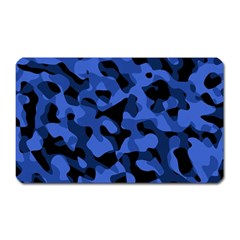 Black And Blue Camouflage Pattern Magnet (rectangular)