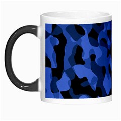 Black And Blue Camouflage Pattern Morph Mugs by SpinnyChairDesigns