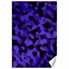 Purple Black Camouflage Pattern Canvas 20  X 30  by SpinnyChairDesigns