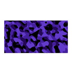 Purple Black Camouflage Pattern Satin Wrap by SpinnyChairDesigns