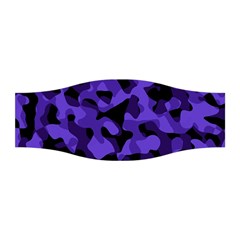 Purple Black Camouflage Pattern Stretchable Headband by SpinnyChairDesigns