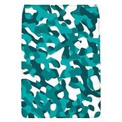 Teal And White Camouflage Pattern Removable Flap Cover (s) by SpinnyChairDesigns