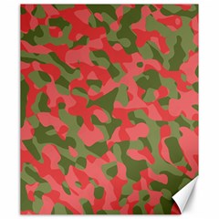 Pink And Green Camouflage Pattern Canvas 20  X 24 