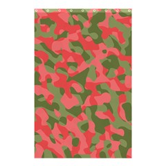 Pink And Green Camouflage Pattern Shower Curtain 48  X 72  (small)  by SpinnyChairDesigns