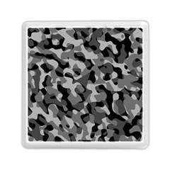 Grey And Black Camouflage Pattern Memory Card Reader (square) by SpinnyChairDesigns