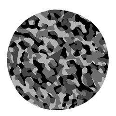 Grey And Black Camouflage Pattern Pop Socket (white) by SpinnyChairDesigns