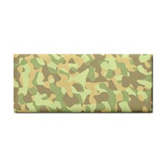 Light Green Brown Yellow Camouflage Pattern Hand Towel