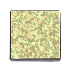 Light Green Brown Yellow Camouflage Pattern Memory Card Reader (square 5 Slot) by SpinnyChairDesigns