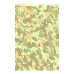 Light Green Brown Yellow Camouflage Pattern Shower Curtain 48  X 72  (small)  by SpinnyChairDesigns