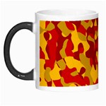 Red and Yellow Camouflage Pattern Morph Mugs Left