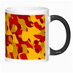 Red and Yellow Camouflage Pattern Morph Mugs Right