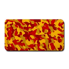 Red And Yellow Camouflage Pattern Medium Bar Mats by SpinnyChairDesigns