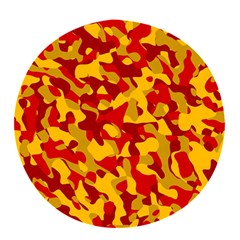Red And Yellow Camouflage Pattern Pop Socket (white) by SpinnyChairDesigns