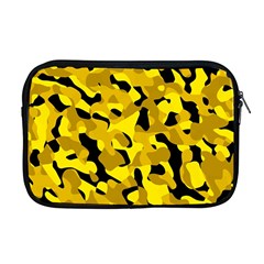 Black And Yellow Camouflage Pattern Apple Macbook Pro 17  Zipper Case