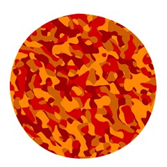 Red And Orange Camouflage Pattern Pop Socket (white) by SpinnyChairDesigns