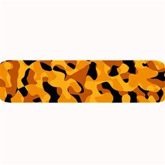 Orange And Black Camouflage Pattern Large Bar Mats by SpinnyChairDesigns