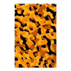 Orange And Black Camouflage Pattern Shower Curtain 48  X 72  (small)  by SpinnyChairDesigns