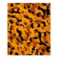 Orange And Black Camouflage Pattern Shower Curtain 60  X 72  (medium)  by SpinnyChairDesigns