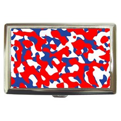 Red White Blue Camouflage Pattern Cigarette Money Case