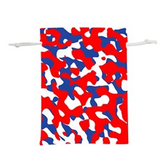 Red White Blue Camouflage Pattern Lightweight Drawstring Pouch (m) by SpinnyChairDesigns