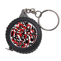 Black Red White Camouflage Pattern Measuring Tape by SpinnyChairDesigns
