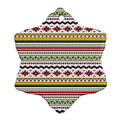 Bright Tribal Snowflake Ornament (two Sides)