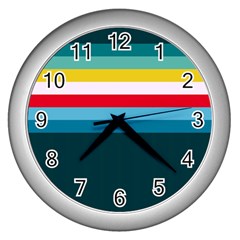 Sea Water Wall Clock (silver) by tmsartbazaar