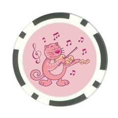 Cat With Violin Poker Chip Card Guard (10 Pack) by sifis