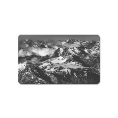 Black And White Andes Mountains Aerial View, Chile Magnet (name Card) by dflcprintsclothing