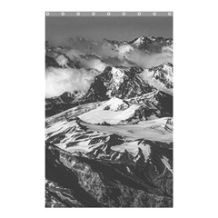 Black And White Andes Mountains Aerial View, Chile Shower Curtain 48  X 72  (small) 