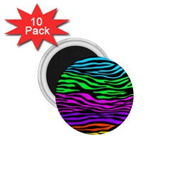 Colorful Zebra 1 75  Magnets (10 Pack)  by Angelandspot