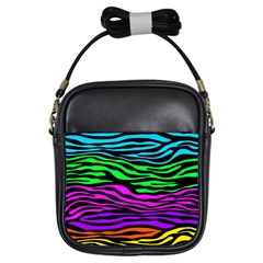 Colorful Zebra Girls Sling Bag