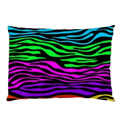 Colorful Zebra Pillow Case (two Sides) by Angelandspot