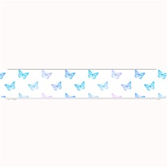 Light Blue Pink Butterflies Pattern Small Bar Mats by SpinnyChairDesigns