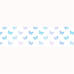 Light Blue Pink Butterflies Pattern Large Bar Mats by SpinnyChairDesigns
