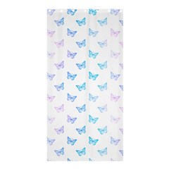 Light Blue Pink Butterflies Pattern Shower Curtain 36  X 72  (stall)  by SpinnyChairDesigns
