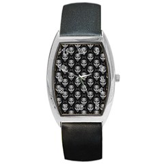 Grey Aliens Extraterrestrials Ufo Faces Barrel Style Metal Watch by SpinnyChairDesigns