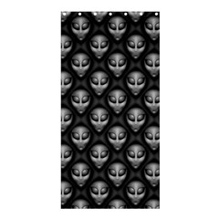 Grey Aliens Extraterrestrials Ufo Faces Shower Curtain 36  X 72  (stall)  by SpinnyChairDesigns