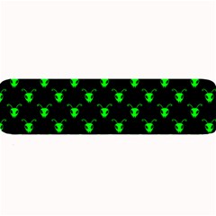 Neon Green Bug Insect Heads on Black Large Bar Mats