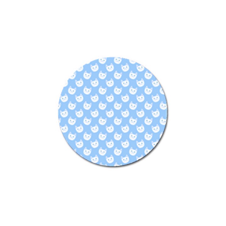 Cute Cat Faces White and Blue  Golf Ball Marker