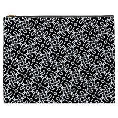 Black and White Decorative Design Pattern Cosmetic Bag (XXXL)