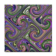 Abstract Art Purple Swirls Pattern Tile Coaster by SpinnyChairDesigns