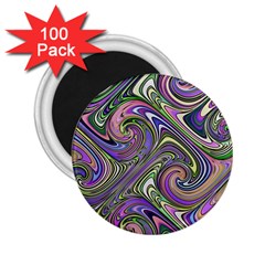 Abstract Art Purple Swirls Pattern 2.25  Magnets (100 pack) 