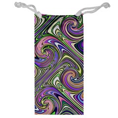 Abstract Art Purple Swirls Pattern Jewelry Bag