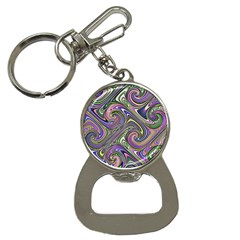 Abstract Art Purple Swirls Pattern Bottle Opener Key Chain