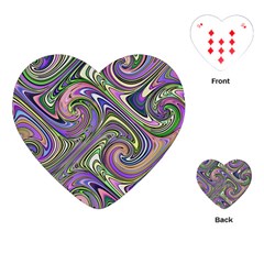 Abstract Art Purple Swirls Pattern Playing Cards Single Design (heart)