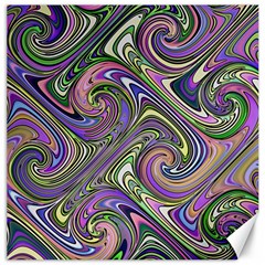 Abstract Art Purple Swirls Pattern Canvas 12  x 12 