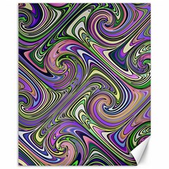 Abstract Art Purple Swirls Pattern Canvas 11  x 14 