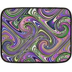 Abstract Art Purple Swirls Pattern Fleece Blanket (Mini)